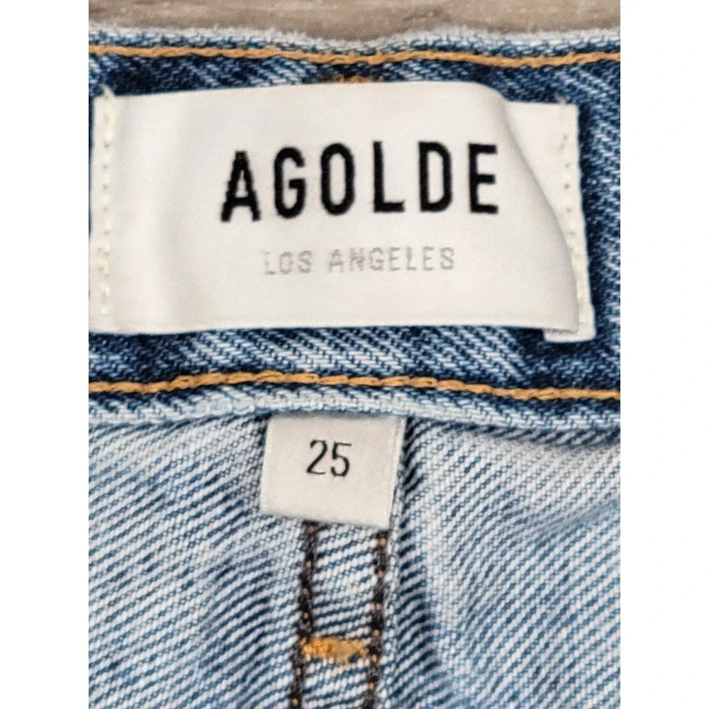 AGOLDE Parker Cutoff Denim Shorts 25‎ Blue Distressed Frayed Vintage Swapmeet